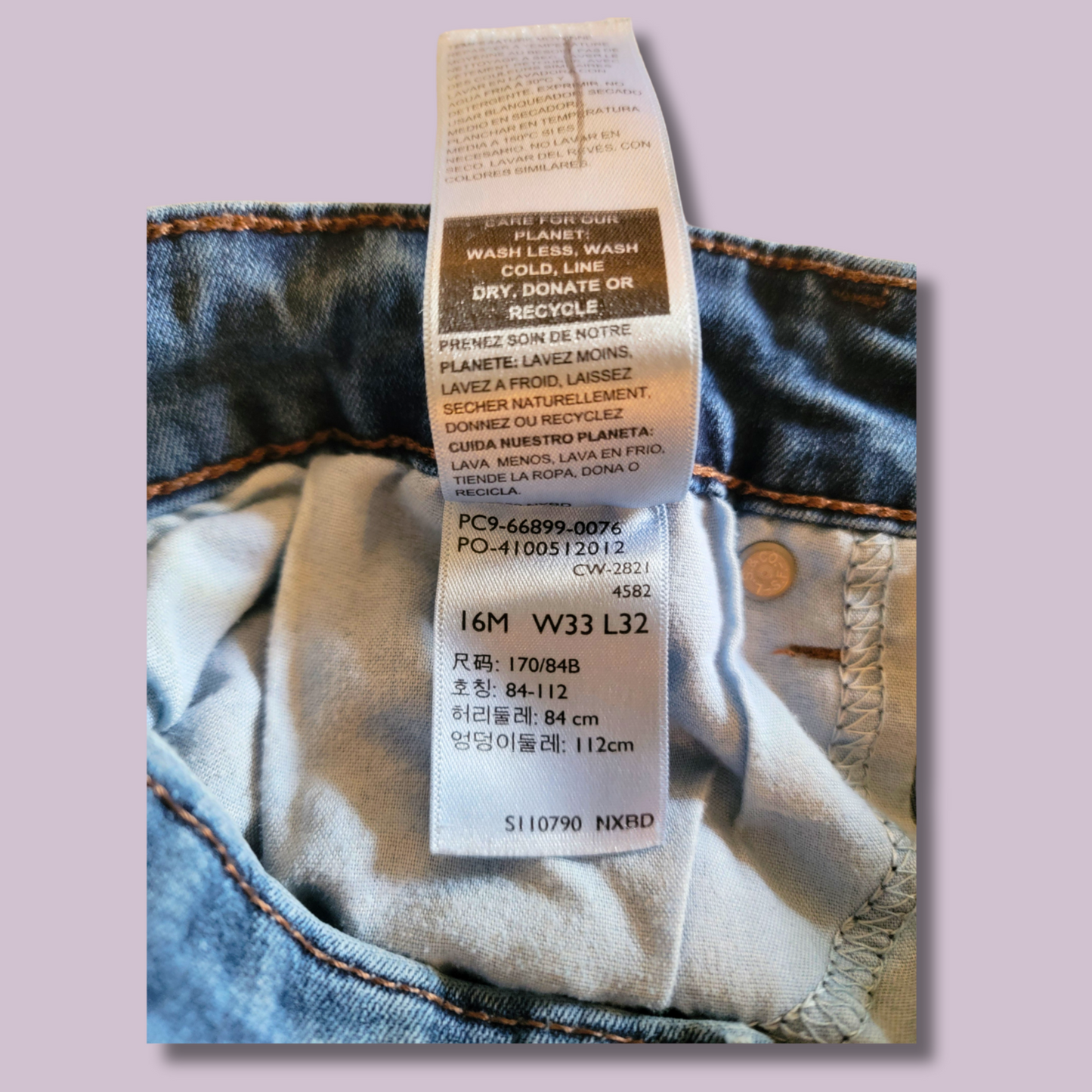 Levis Denizen Mid-Rise Bootcut Jeans, Size 16M